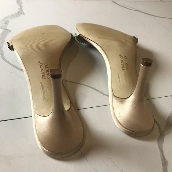 Franco Sarto heels rhinestones flower - Picture 7 of 8